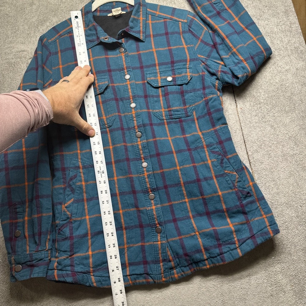 Duluth Men's Lined Plaid Snap Button Shirt Jacket Workwear Shacket Medium - Picture 5 of 10
